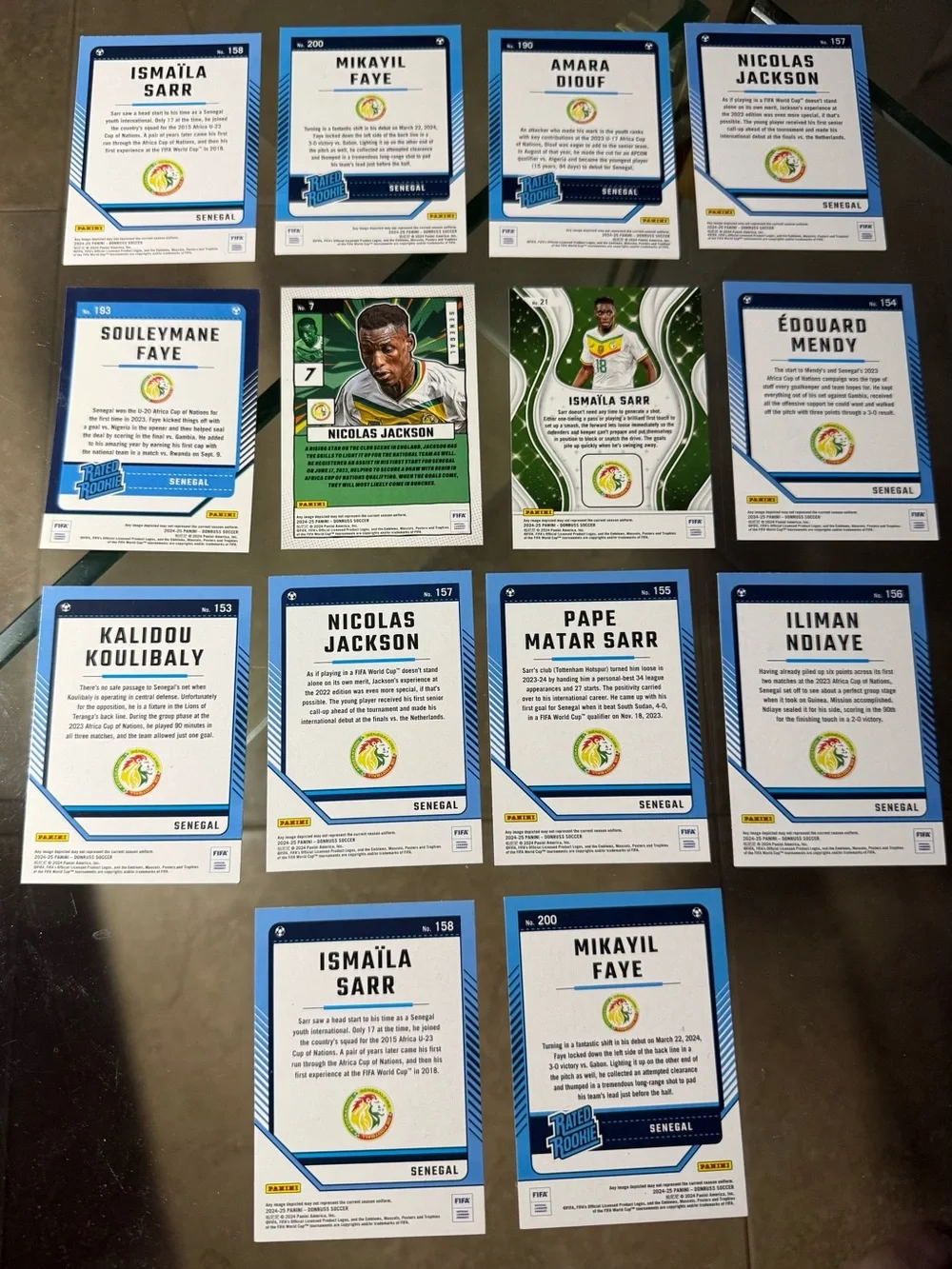 14 Senegal National Team soccer card lot FIFA World Cup Monopoly